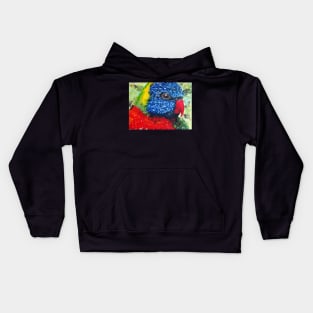 Rainbow Lorikeet - Acrylic Kids Hoodie